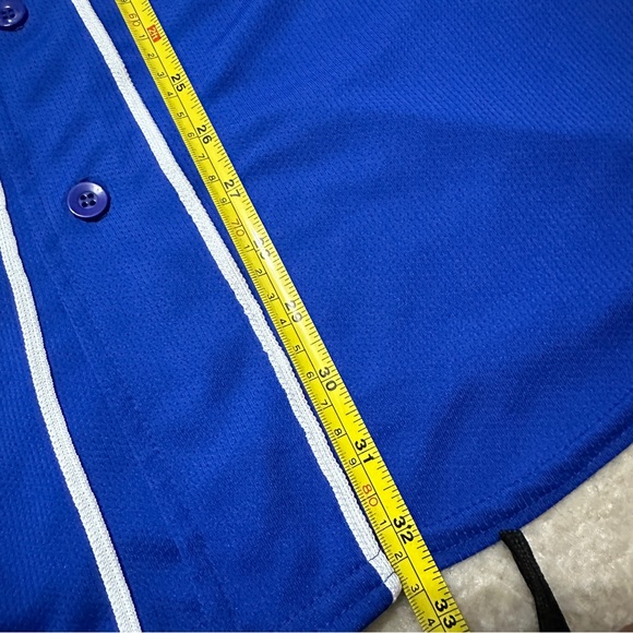 Burger King Adult Large Employee Baseball Jersey Blue Logo - Picture 5 of 5